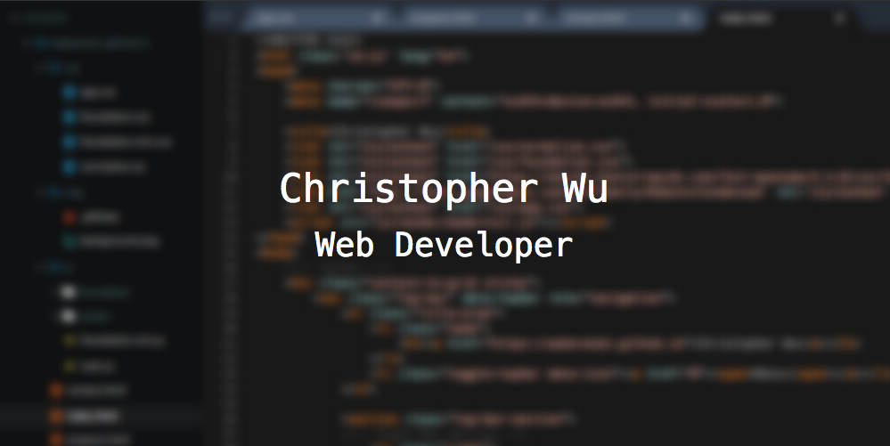 Christopher Wu Web Developer